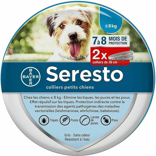 Dog - Anti Flea and Anti Tick Collar for Small Dogs - Less than 8kg-2pcs