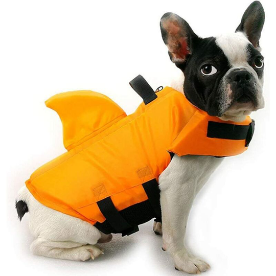Dog life jacket - Dog life jacket - Adjustable life jacket with rescue handle - For river, pool, beach, boat m