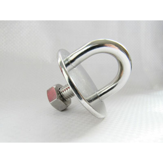 6MM Stainless Steel Round Eye Plate with M8 Screw Thread & Nut (Heavy Duty Marine Deck)