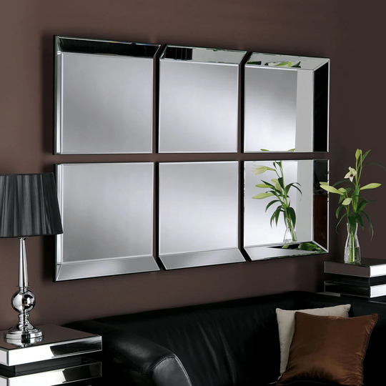 Kenda Framed Wall Mounted Accent Mirror in Silver