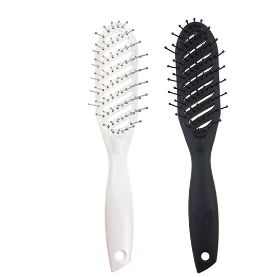 2 Curved Air Vent Brushes for Hairdresser, Curved Air Vent Brush for Barber, Hair Salon Brush - Anti-Static (2 Brushes)