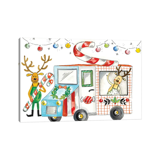 Reindeer Treats by Ani Del Sol - Wrapped Canvas Graphic Art