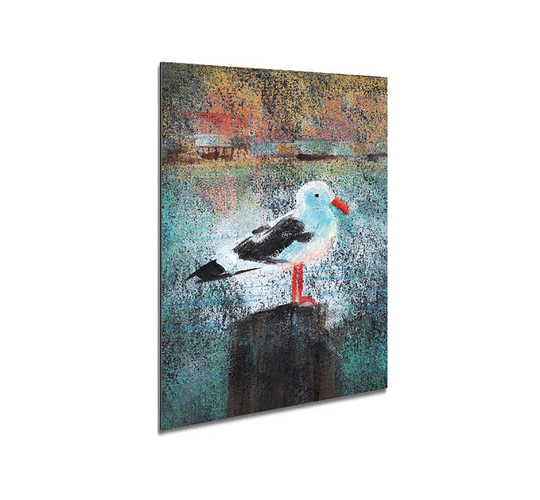 Seagull Perch - Unframed Painting on Metal