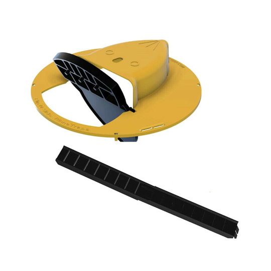(Yellow, One Size) Slide Bucket Lid Mouse Trap with Ladder Flip N Slide Bucket Lid Mouse Rat Trap