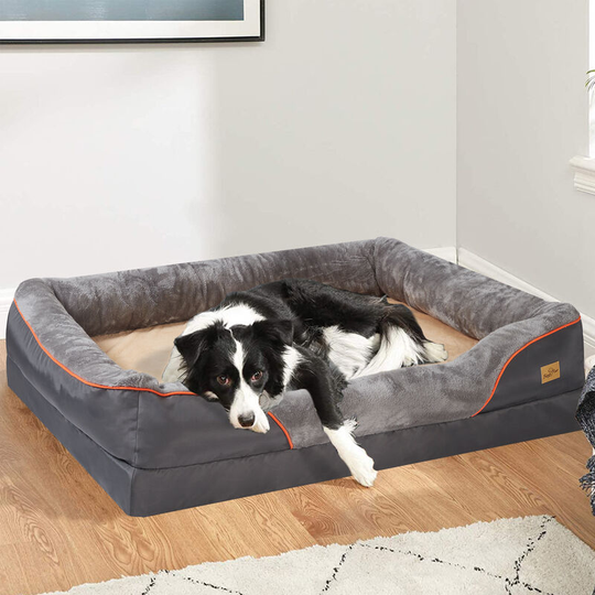 Jumbo Large Orthopedic Dog Bed Snuggle Foam Pet Sofa Couch Elevated Cushion Warm, 2XL - 120 x 90 x 30cm