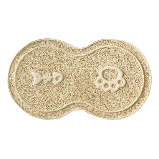 Toilet Houses Cat Litter Mat 45*26cm Non-Slip Waterproof Cat Toilet Mat, Cat Litter Mat Easy to Clean Pets Non-Slip Litter Mat for Dog/Cat(Beige)