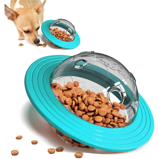 Litzee - Treat Dispensing Dog Toy, Dog Treat Ball Interactive Toys/Eating iq Ball Dog for Small Medium Dogs and Cats (Blue)