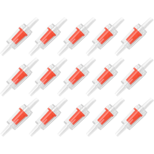 Hiasdfls - 15Pcs Air Aquarium Check Valve Air Pump Accessories Air Pump Valve Aquarium Plastic For Aquarium Air Pump Return One Way Check Valve