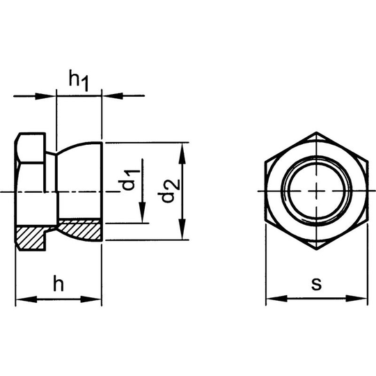 M10-SW17 Security Shear Nut A2- you get 5 - Qualfast