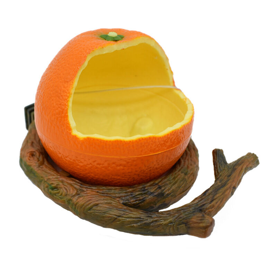 Automatic Bird Feeder Parrot Food Bowl Parrot Accessories - Orange