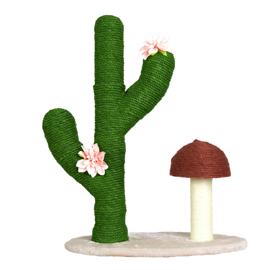 Cat Scratching Post Cactus And Mushroom Climbing Scratcher Post