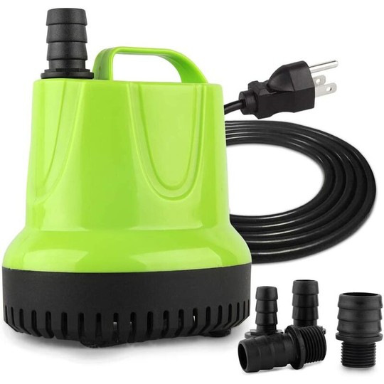 660 gph 40W Submersible Water Pump for Pond Aquarium Hydroponics Fish Tank Fountain Waterfall, Green,1pc【YQ-2500】Without Water Pipe