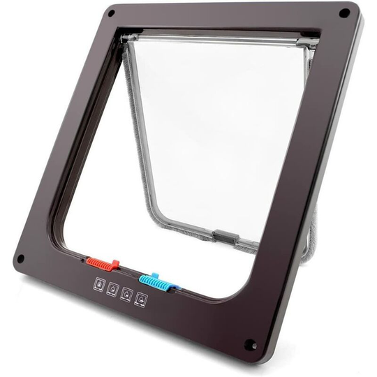 Cat Flap for Big Cat Cat Door for Dogs Cat Hatch 4 Position Lock Easy to Install