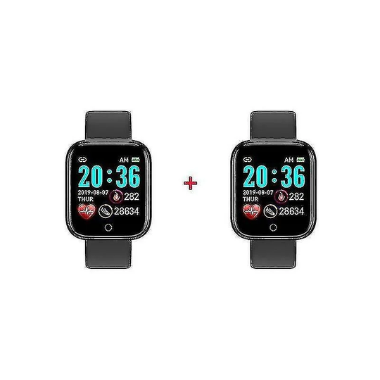 Sjq Blood Pressure Monitor, Waterproof Smart Watches - Clockblack And Black Heart Rate Tracker