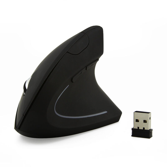 Wireless Ergonomic Mouse, Wireless Gaming Mouse - Vertical Optical Mouse, 3 Levels 800/1600/1200 dpi Adjustable Buttons for Laptop, Desktop,