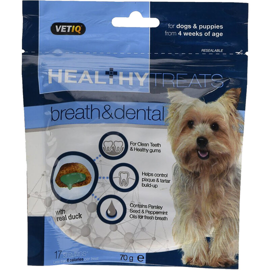 Vetiq - Healthy Treats Breath & Dental Dog Treats (70g) (May Vary) - May Vary