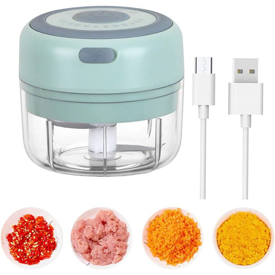 Benobby Kids - Mini Electric Chopper,100ML Small Chopper,5V Portable Mini Blenders Blender with 3 Mixing Blades,Usb Rechargeable,For Nuts Onions