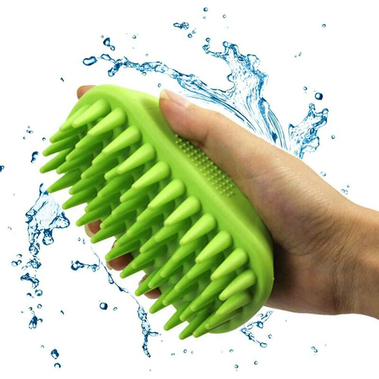 Pet Silicone Shampoo Brush, Anti-Skid Rubber Dog Cat Pet Mouse Grooming Shower Bath Brush