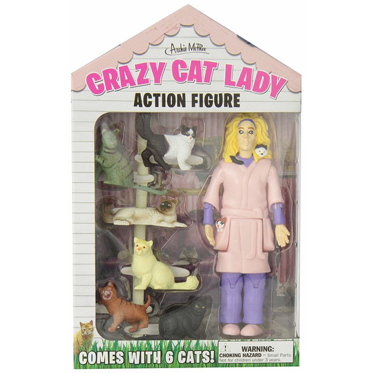 Action Figure - Archie McPhee - Crazy Cat Lady New 12470