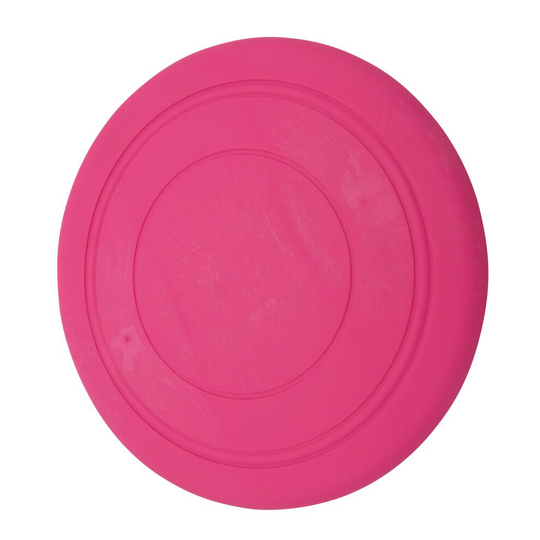 (Pink) Soft Dog Frisbee Flying Disc (Puppy Toy Throwing)