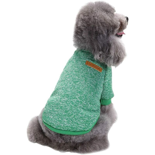 Pet Dog Clothes Dog Sweater Soft Thickening Warm Pup Dogs Shirt Winter Puppy Sweater for Dogs(Green)