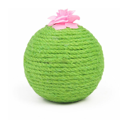 Cactus Cat Scratcher Ball, Large Sisal Ball Indoor Cat Toys, Cat Balls with Catnip Inside, Diameter 3.9 Inches