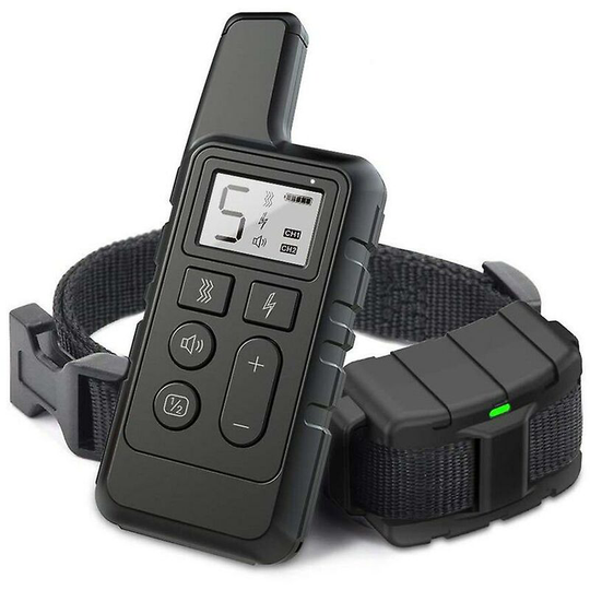 Muff - Waterproof Dog Training Collar Pet Bark Stop 500m Remote Control black