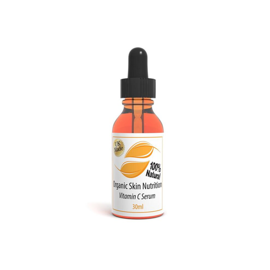 Vitamin C Serum Skin Nutrition UK Made With Natural and Organic Ingredients Hyaluronic Acid Apricot Kernel Oil Vitamin E & More 30ml