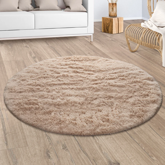 Buckmaster Fluffy Handmade Tufted Beige Rug