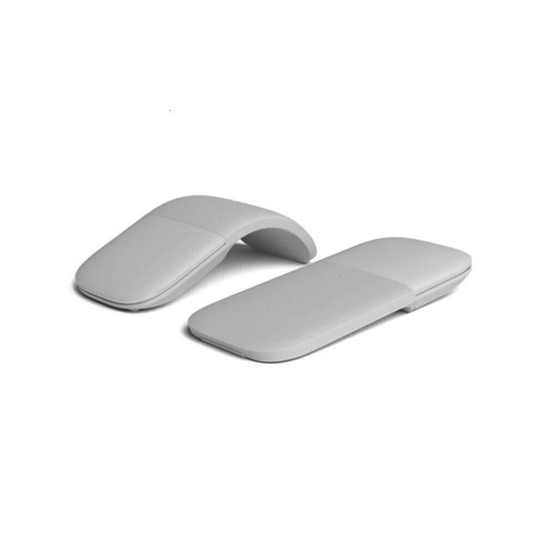 (Gray) Bluetooth Foldable Wireless Ergonomic Arc Touch Computer Mouse
