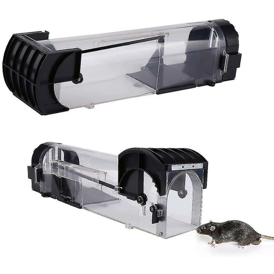 Deckon - Mousetrap Alive, 2 Pieces Live Traps Mice Reusable Rat Traps Mousetrap Game Plastic Rodent Control Hunting Accessories Safe For Children &