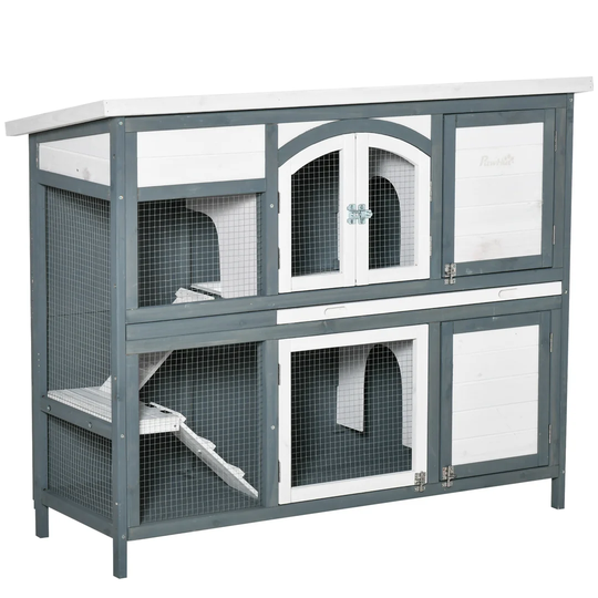Weather Resistant Rabbit Hutch with Ramp