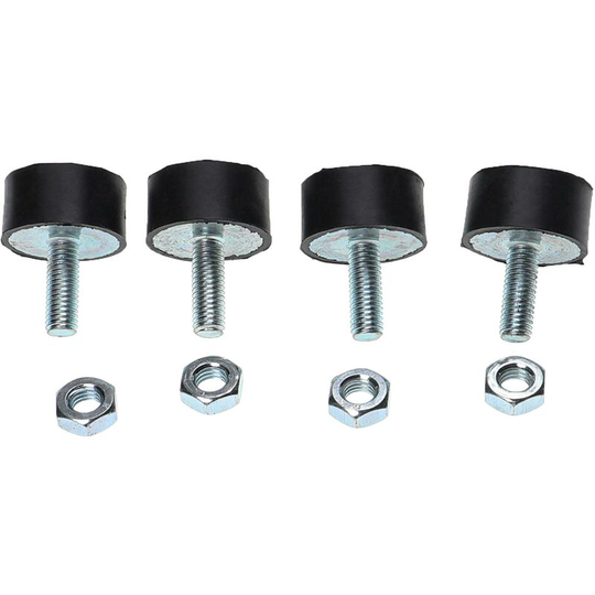 4x Vibration Dampers for Welding Machine, Air Compressor, Water Pump, Petrol Engine etc. - Universal Rubber Buffers incl. Screw Nuts, M8 Thread - Vhbw