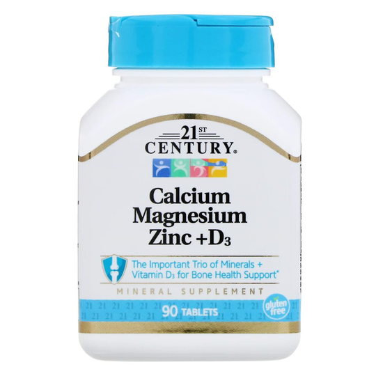 21st Century Calcium Magnesium Zinc + Vitamin D3 Tablets 90 ct