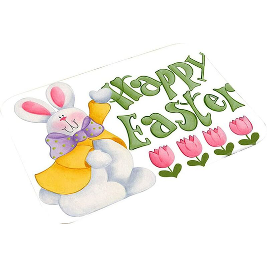 Soekavia - Easter Bunny Doormat Rabbit Entrance Mats Non-Slip Welcome Mats Decorative Bathroom Mats for Home Kitchen (40 * 60cm) -- f