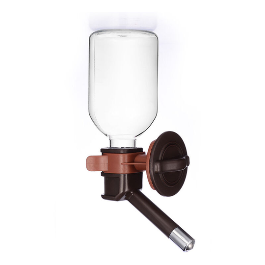 Pet Wall Mounted Drinker - Non Wet Hair Roller Drinking Water Bottle brown - Muff