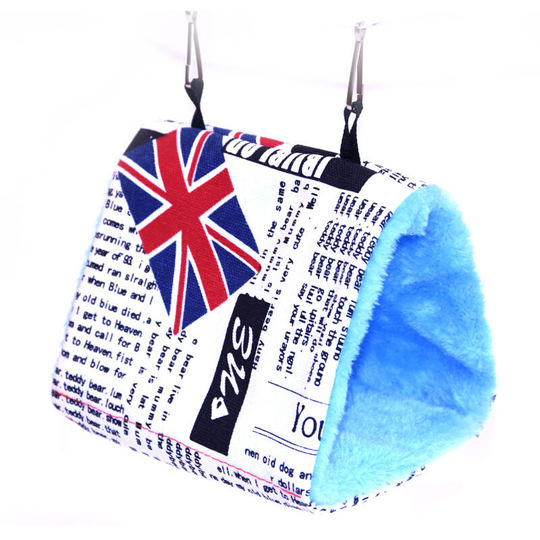 Ilovemilan - Peony parrot small sun hammock bird nest warm thickened triangle bird nest warm comfortable cotton nest bird nest (medium national flag)