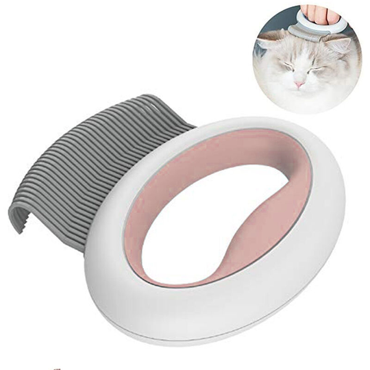 Cat Hair Removal Comb Dog Grooming Brush 2 in 1 Pet Massage Shedding Brush Portable Self Cleaning Tools for Short Long Haired Puppy & Kitten & Rabbit