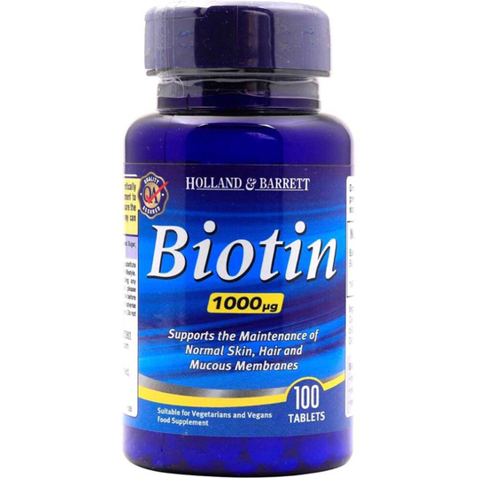 Holland & Barrett Biotin 1000ug Tablets 100's