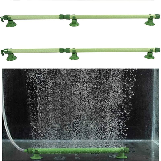 2 Pieces Air Bubbles Aeration Tube Aquarium Wall Air Diffuser Oxygen Pump Diffuser Accessory for Fish Tank 14"