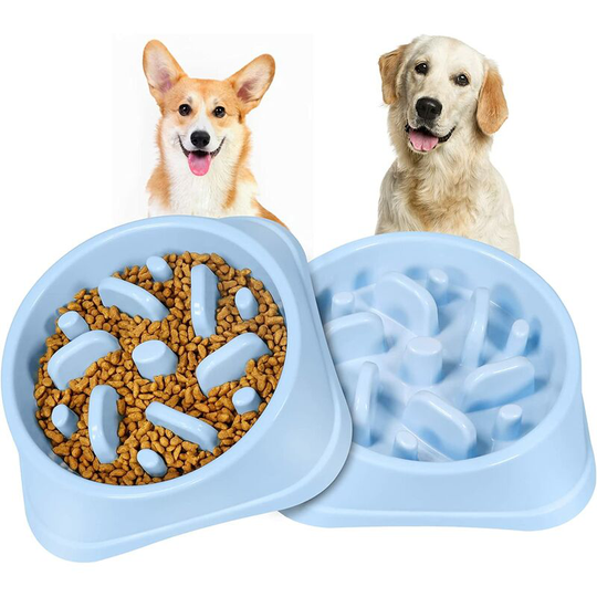 Slow Feeder 2 Pack Dog Bowls Non Slip Puzzle Bowl Interactive Bloat Stop Dog Bowl Anti-Choking Dog Bowl