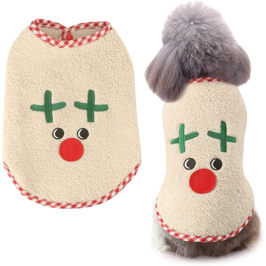 FVO - Dog Coat,Winter Dog Vest Warm Pet Clothes Puppy Costume with Cute Patterned Clothes for Small Medium Dogs Chihuahua