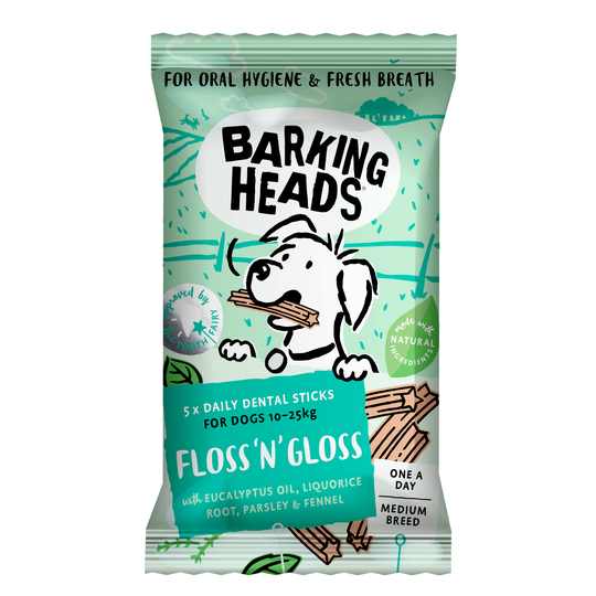 Barking Heads Floss N Gloss Dental Sticks - Saver Pack: 2 x 150g