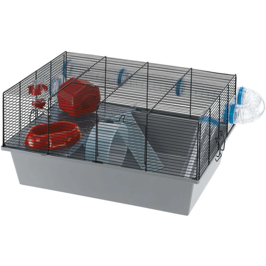 Ferplast - Hamster Cage Milos Large 58x38x30.5 cm Grey Grey