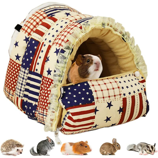 Winter House for Small Animals, Warm Nest Bed Non-Slip Sleeping Bag Cozy Bed for Small Animals, Soft and Warm Winter Bed for Hamster Guinea Pig