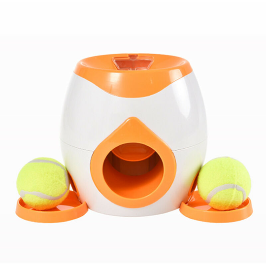 Dog net ball thrower, safe and intelligent training dog automatic ball thrower, plastic products to strengthen the dog exercise - orange