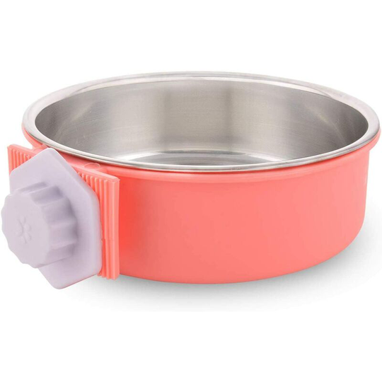 Dog Crate Removable Stainless Steel Bowl Hanging Pet Bowl Cage Small Water Bowl Feeder Dog Food Cats Rabbits Birdsgreen Pet Supplies