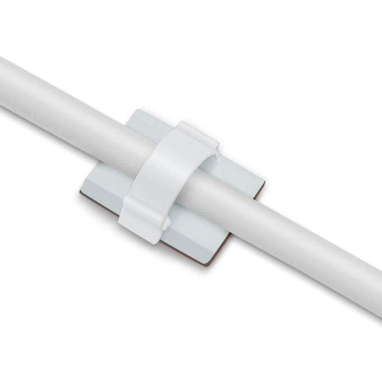 Adjustable Self-Adhesive Cable Clips for Fiber Optic Cable Management, Wire and Cable Ties Around the Home or Office (Pack of 100)