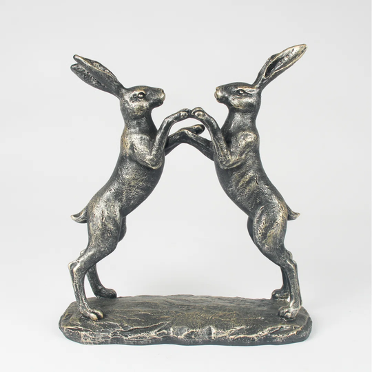Pullen Boxing Hares Bronze Sculpture