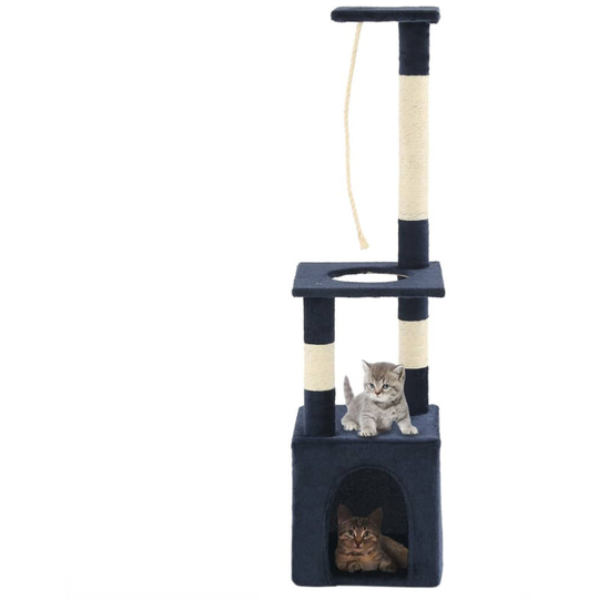 Cat Tree with Sisal Scratching Posts 109 cm Dark Blue